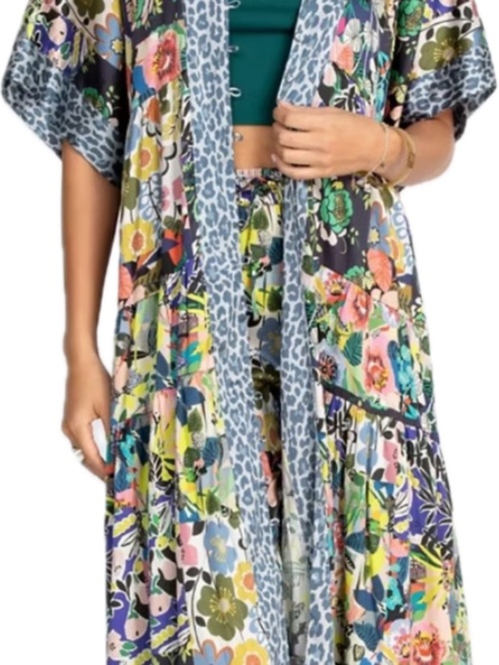 NWOT Johnny Was Chelsea Gardens Silk Kimono/Dress Oversized - Picture 5 of 12